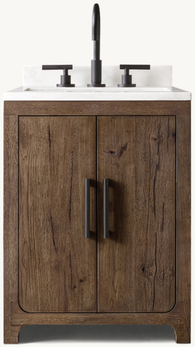 Davos Oak Powder Vanity