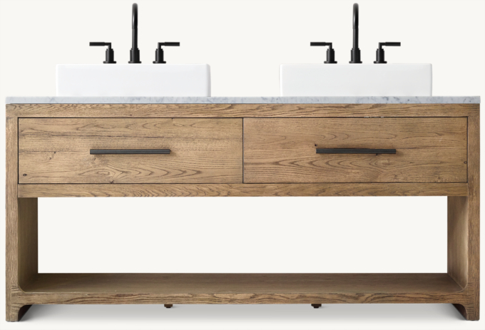 Davos Oak Double Washstand