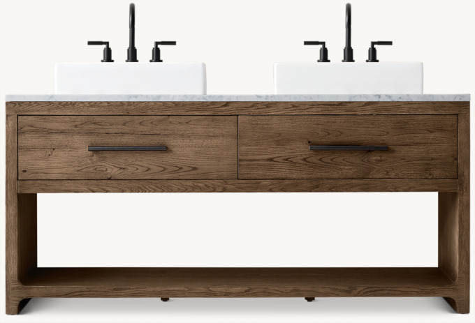 Davos Oak Double Washstand