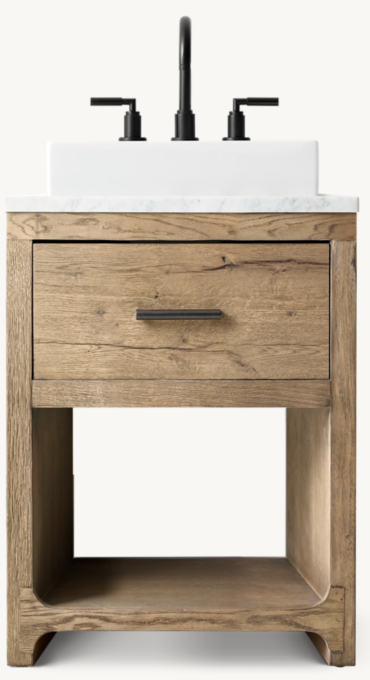 Davos Oak Powder Washstand