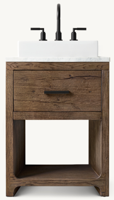 Davos Oak Powder Washstand