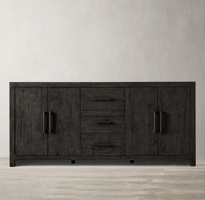 Davos Oak Double Vanity Base