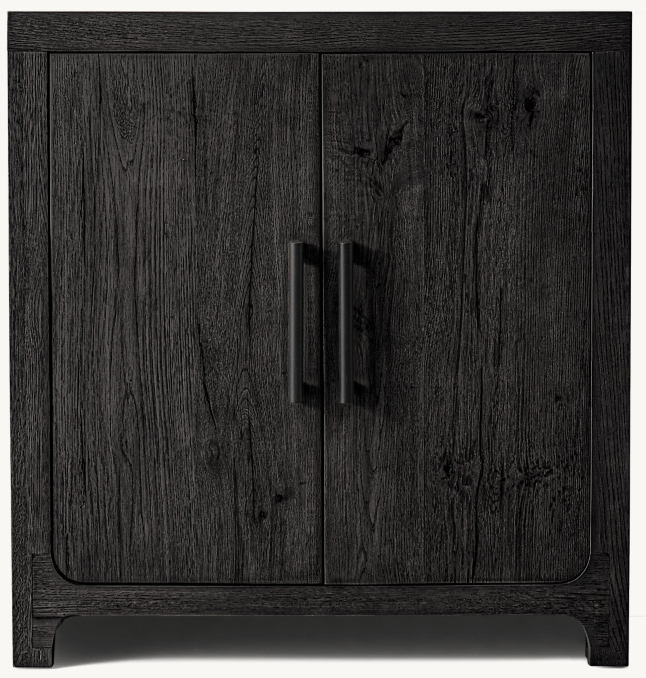 Front view of Davos Oak Single Vanity Base 