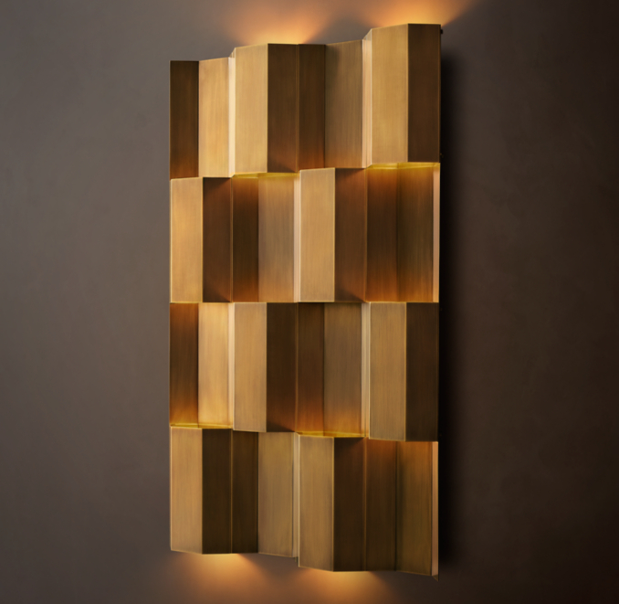 Modernist Grid Wide Sconce