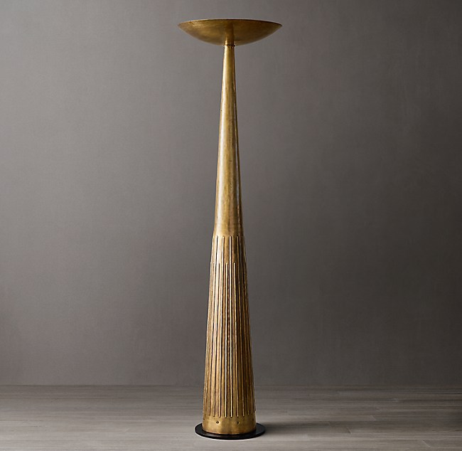 Ottimo Torchiere Floor Lamp, Solid Brass Torchiere Floor Lamp