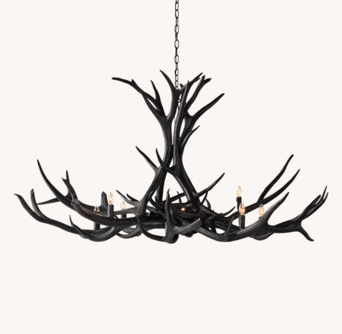 Natural Antler Chandelier 60"
