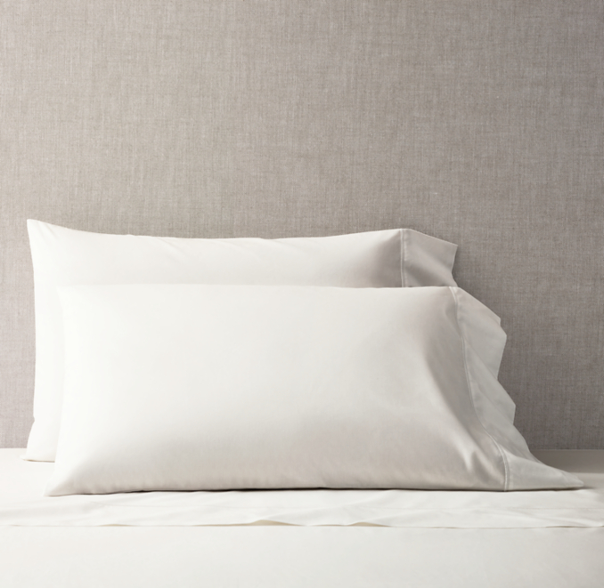 Front view of Italian Classic Percale Pillowcases (Set Of 2) 