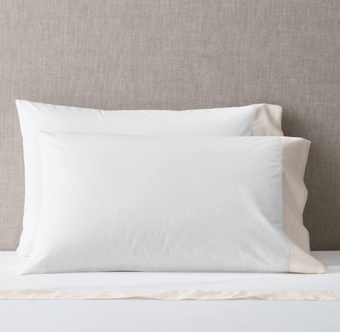 Front view of Italian Medici 464-Thread-Count Percale Pillowcases (Set Of 2) 
