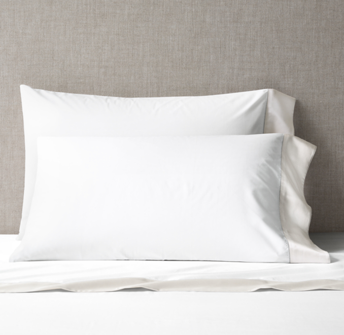 Front view of Italian Medici 464-Thread-Count Percale Pillowcases (Set Of 2) 
