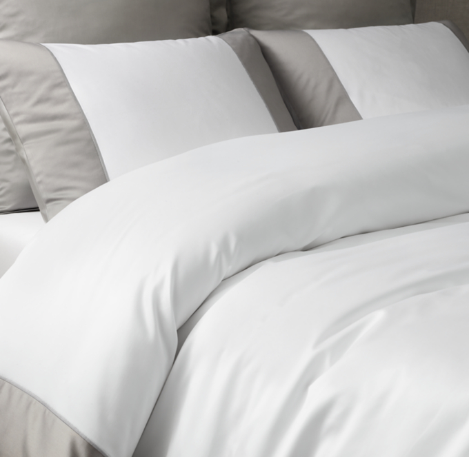 Italian 1000-Thread-Count Sateen Grand Border Duvet Cover