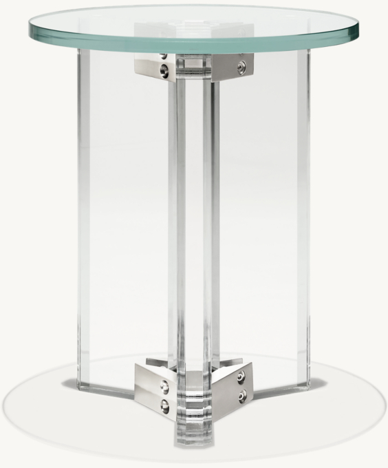 Lazio Acrylic And Glass Round Side Table