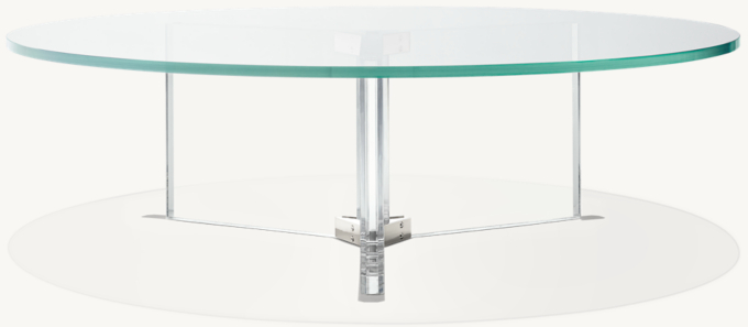 Lazio Acrylic And Glass Round Coffee Table