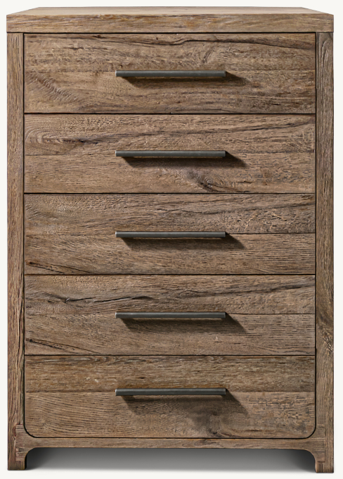 Davos Oak 5-Drawer Narrow Dresser
