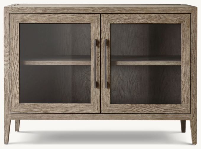 French Contemporary Glass Double-door Sideboard