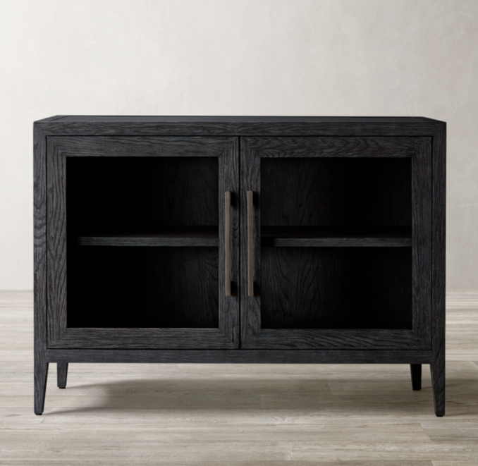 FRENCH CONTEMPORARY GLASS DOUBLEDOOR SIDEBOARD