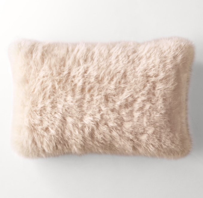 Luxe Faux Sheepskin Pillow Cover Lumbar