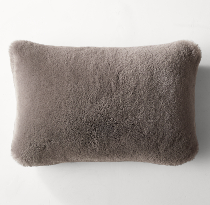Lapin UltraFine Faux Fur Pillow Cover Lumbar
