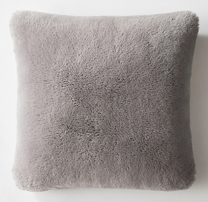 Lapin UltraFine Faux Fur Pillow Cover Square