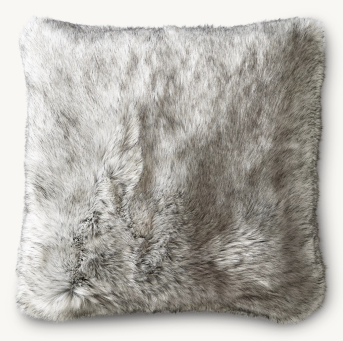 Overhead view of Ultimate Faux Fur Pillow Cover - Square 
