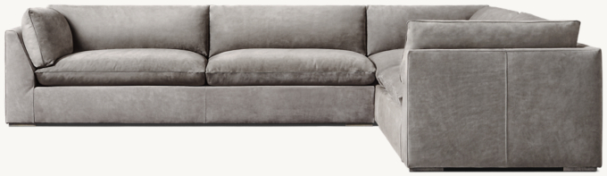 Costera Leather Right-Arm L-Sectional