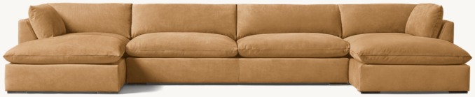 Costera Leather U-Chaise Sectional