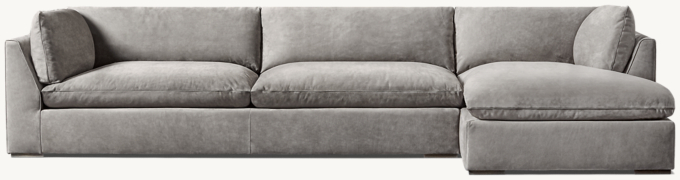 Costera Leather Right-Arm Sofa-Chaise Sectional