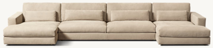 Lugano Leather Customizable Sectional