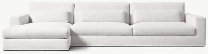 Front view of Lugano Slipcovered Customizable Sectional  
