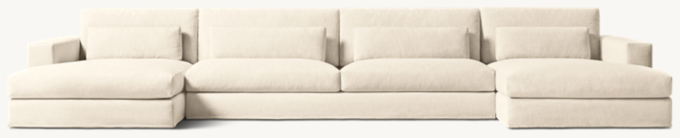 Lugano Slipcovered U-Chaise Sectional