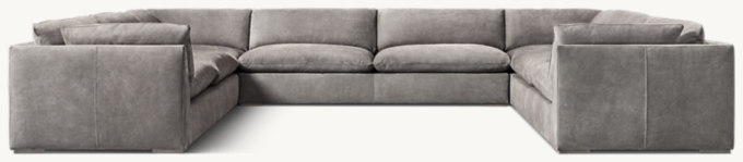 Costera Leather U-Sofa Sectional with Modular Corners