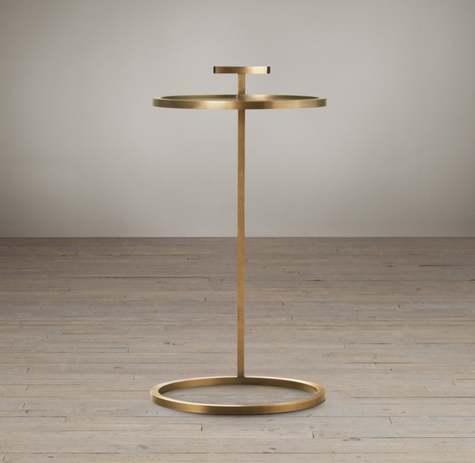 1930s Martini Side Table - Antiqued Brass