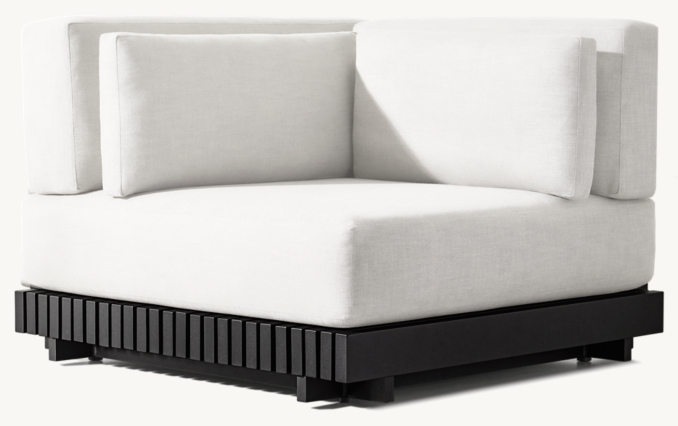 Three Quarter view of Caicos Right-Arm Corner Chair Cushions 