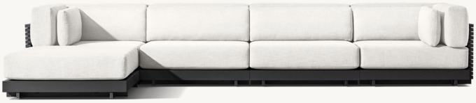 Caicos Aluminum Modular Sofa-Chaise Sectional