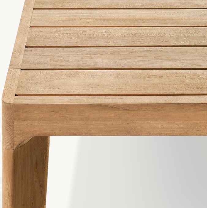 Top view of Malta Teak 64" Bar Table 