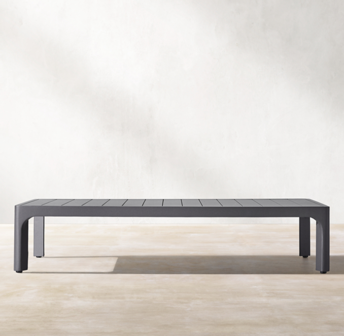 Malta Aluminum Rectangular Coffee Table