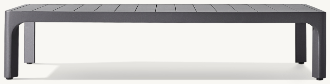 Malta Aluminum Rectangular Coffee Table