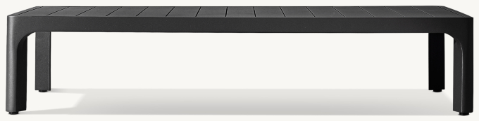 Malta Aluminum Rectangular Coffee Table