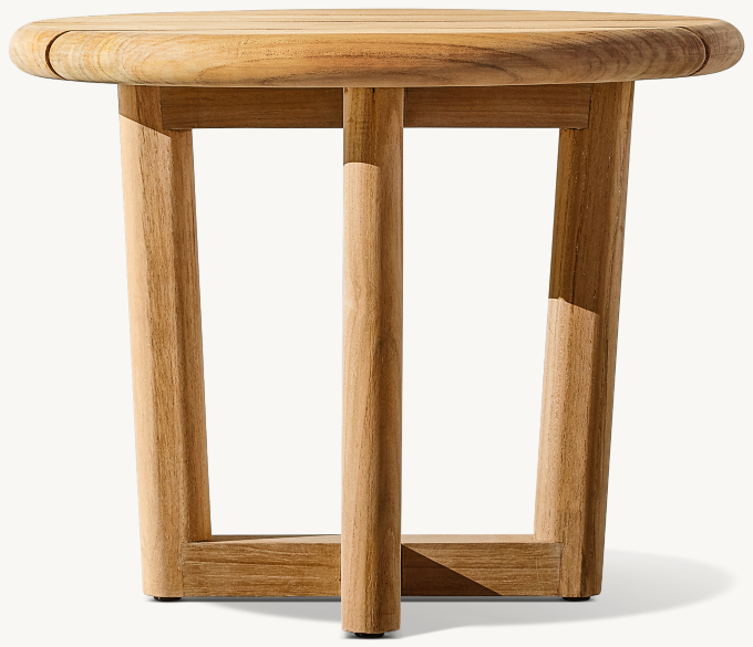 Mesa Teak Round Side Table