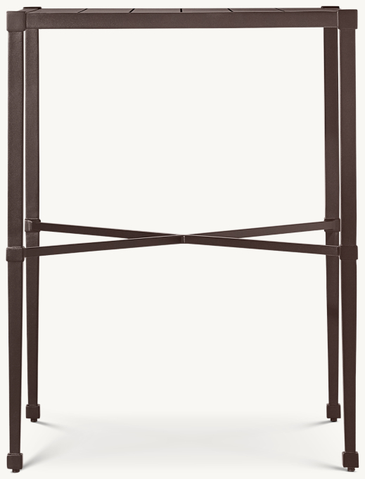 Vue de Face - Trousdale - Table de Bar Cast Aluminum - Bronze