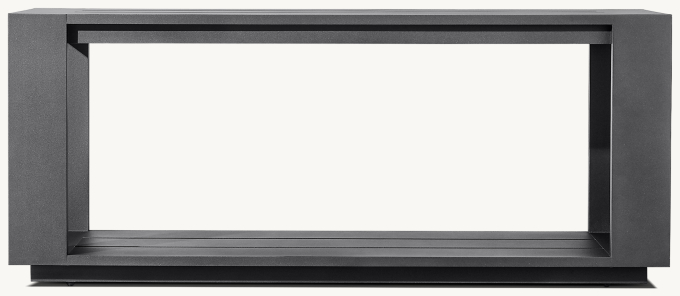 Marbella Open Aluminum Rectangular Console Table
