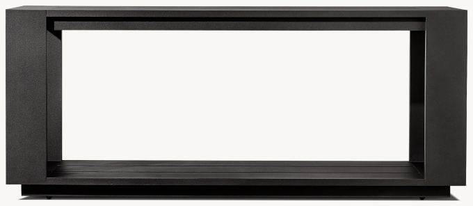 Marbella Open Aluminum Rectangular Console Table