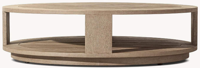 Marbella Teak Open Round Coffee Table | RH