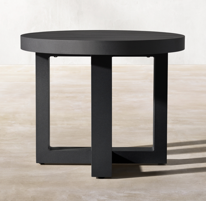 Three Quarter view of Aegean Teak Round Coffee Table 
