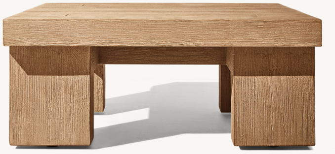 Front view of Tavira Square Side Table 