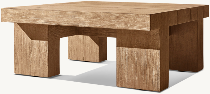 Three Quarter view of Tavira Square Side Table 