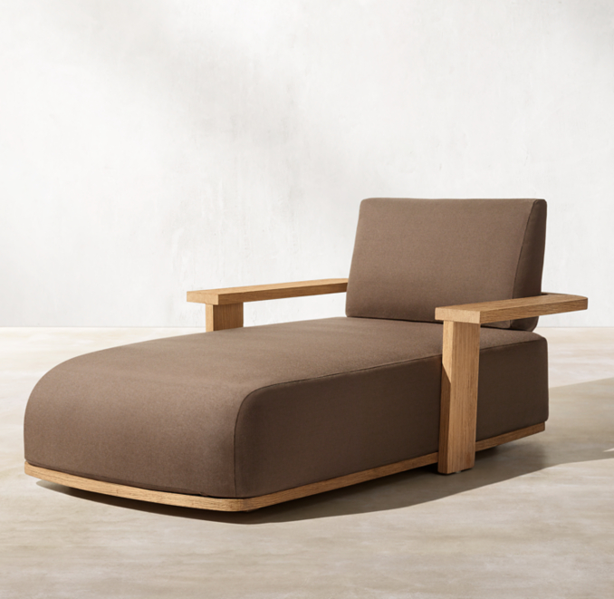 Three Quarter view of Tavira Chaise  - Frame Only 
