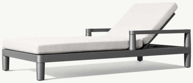 Three Quarter view of Miramar Chaise Cushions 