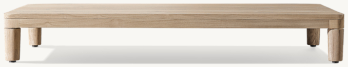 Front view of Miramar Teak Rectangular Coffee Table 