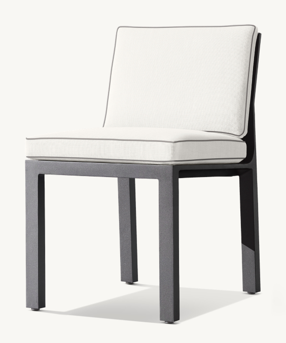 Three Quarter view of Rhodes Aluminum Dining Side Chair  