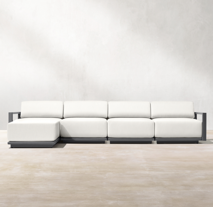 Belize Aluminum Modular SofaChaise Sectional